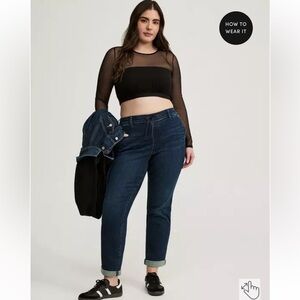 TORRID Drawstring Weekend Boyfriend Mid-Rise Jean | Size 5R
